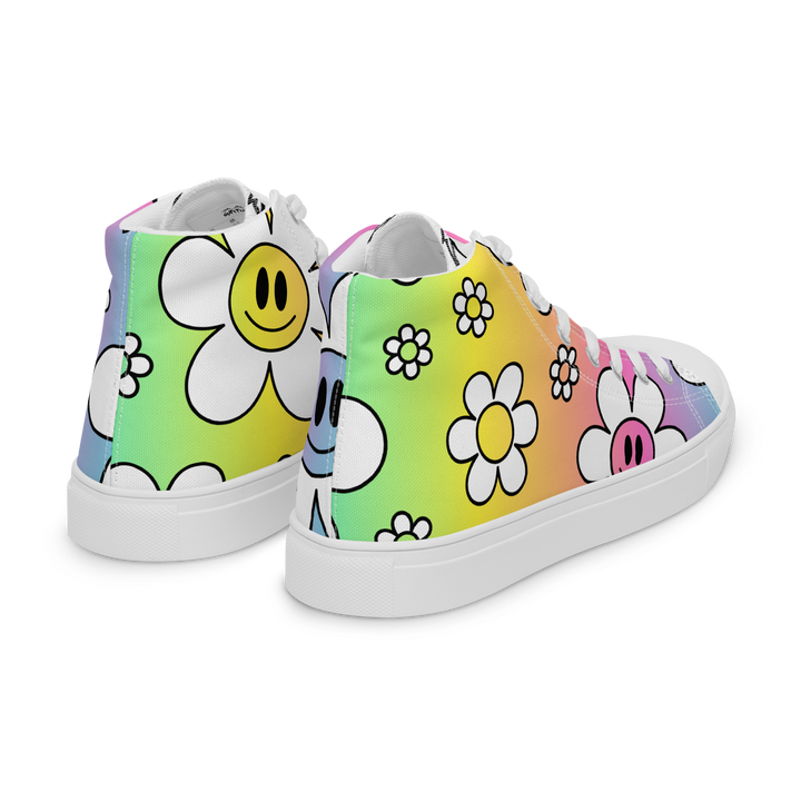 Sneakers alte in tela da donna FLOWER SMILE - Gufetto Brand 
