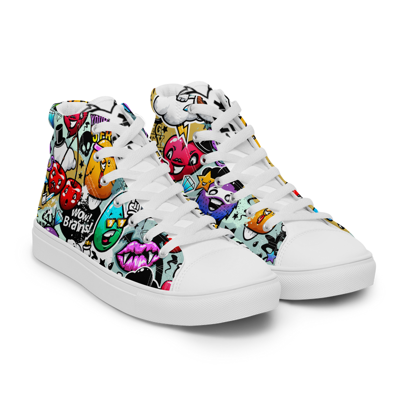 Sneakers alte in tela da donna CARTOON - Gufetto Brand 