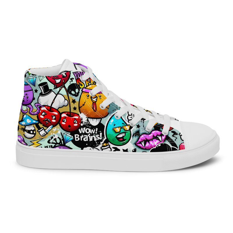 Sneakers alte in tela da donna CARTOON - Gufetto Brand 