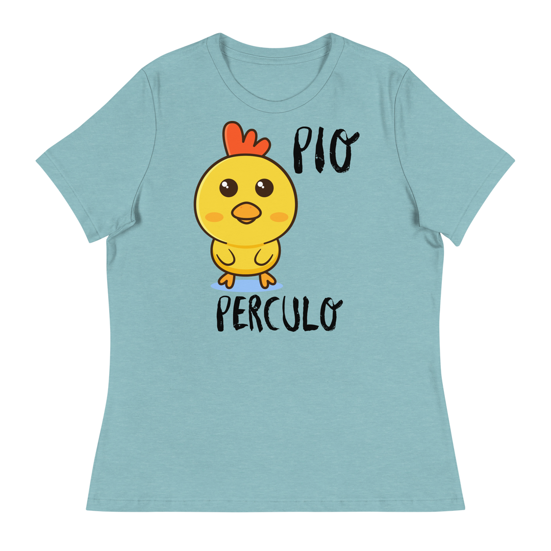 T-shirt relaxed fit donna Pio Perculo - Gufetto Brand 