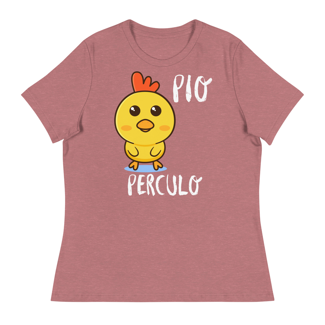T-shirt relaxed fit donna Pio Perculo - Gufetto Brand 