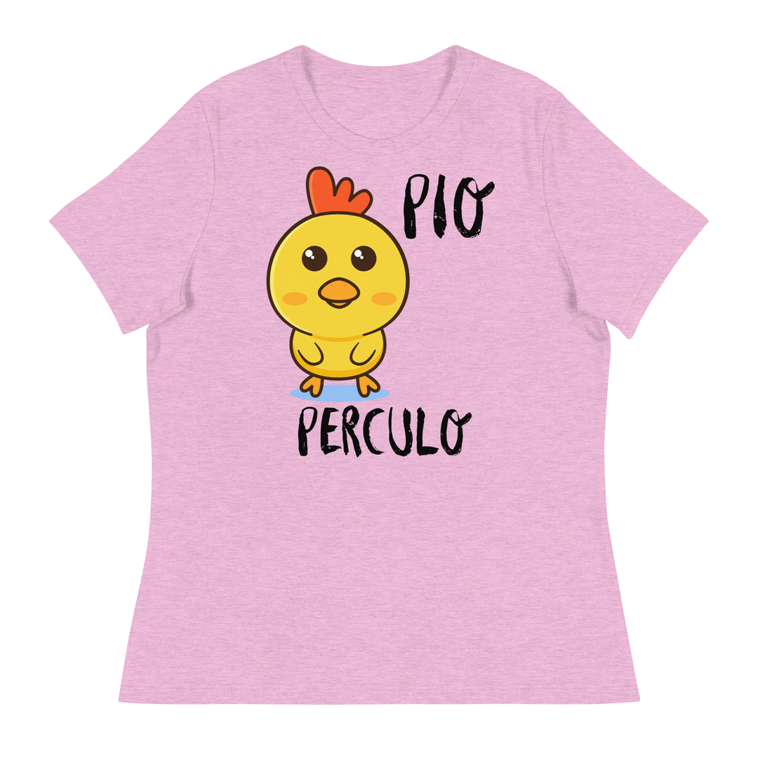 T-shirt relaxed fit donna Pio Perculo - Gufetto Brand 