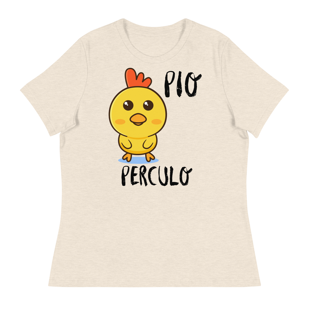 T-shirt relaxed fit donna Pio Perculo - Gufetto Brand 