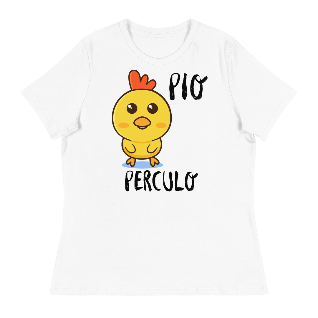 T-shirt relaxed fit donna Pio Perculo - Gufetto Brand 